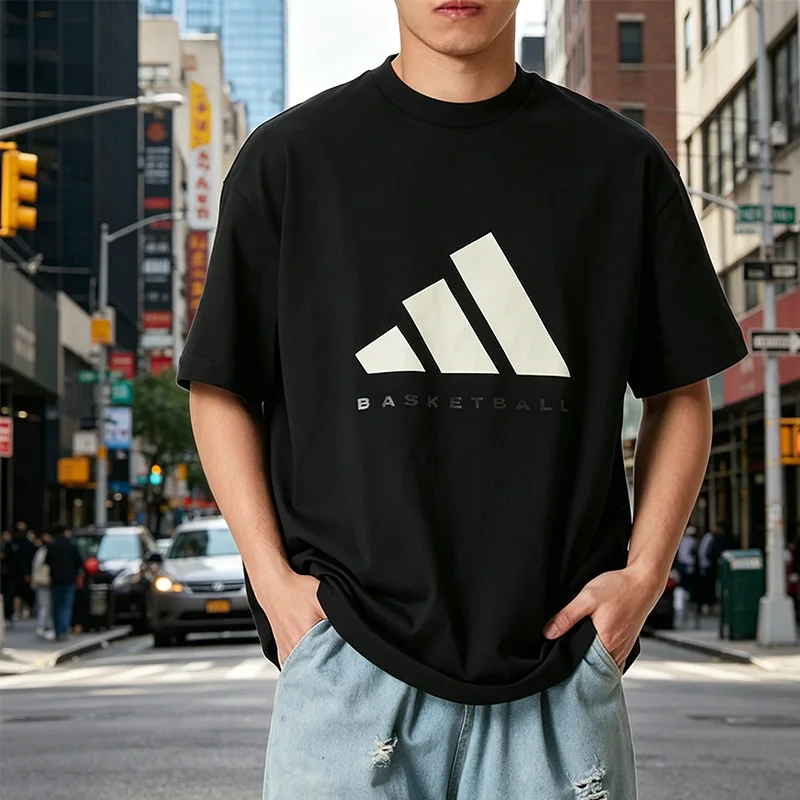 New Adidas Men's And Women's Basketball Short-Sleeved Sportswear Loose Breathable Running Fitness Training Couple T-Shirt Kb7560