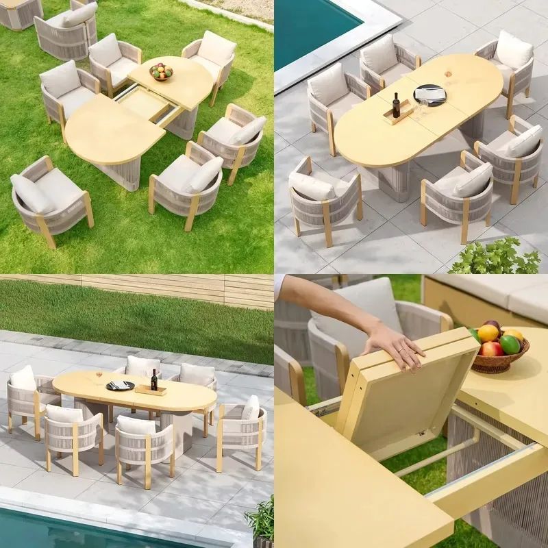 Outdoor Garden Dining Table and Chair Set Popular Patio Furniture