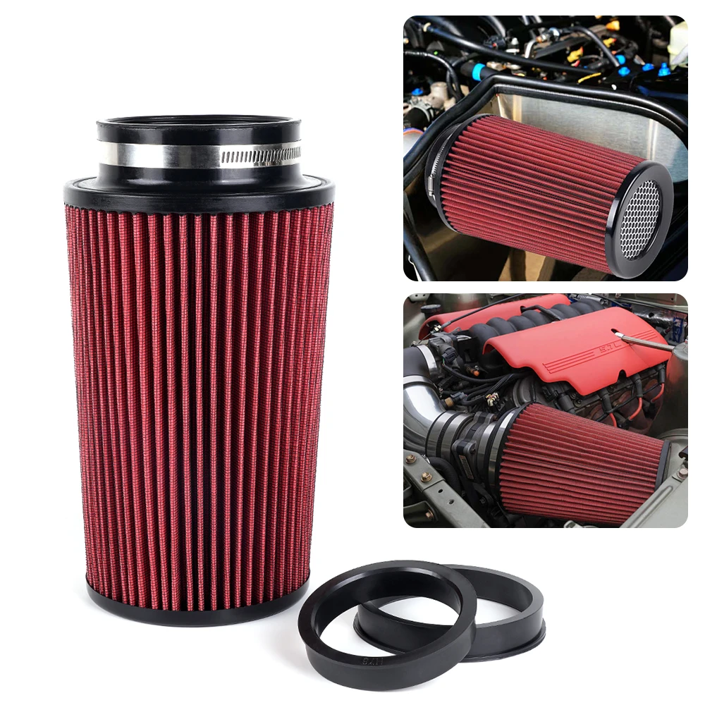 RASTP-3" 3,5" 4" Rennwagen High Flow Kaltlufteinlassluftfilter Drei Größen Konische waschbare Luftfilter 10,6" hoch OFI141 – Detail 13
