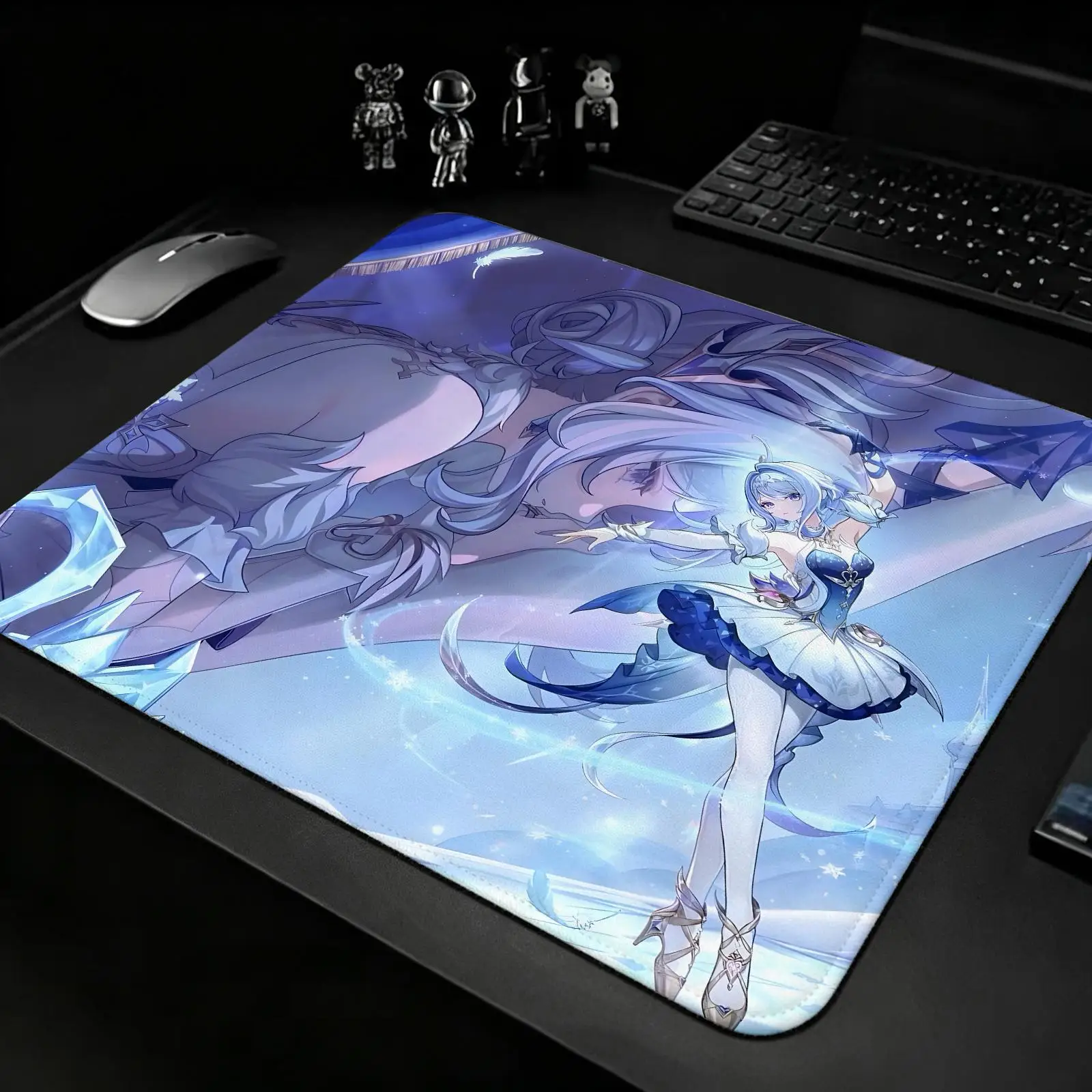 Genshin Impact Odette S/M/L Gaming Mat,Reinforced Stitched Edge,Portable Non‑Slip Pad for Laptop Office & E‑Sports Game Play