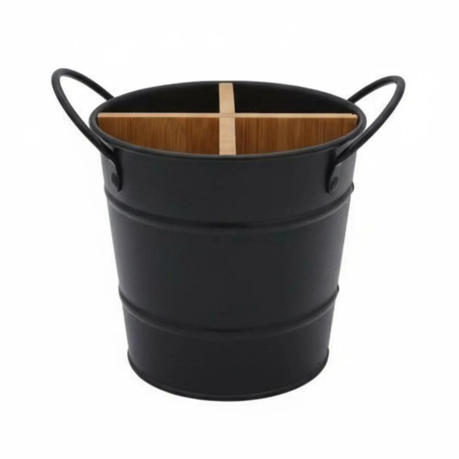 Divided Cutlery Bucket with Multiple Compartments, Kitchen Utensil Organizer