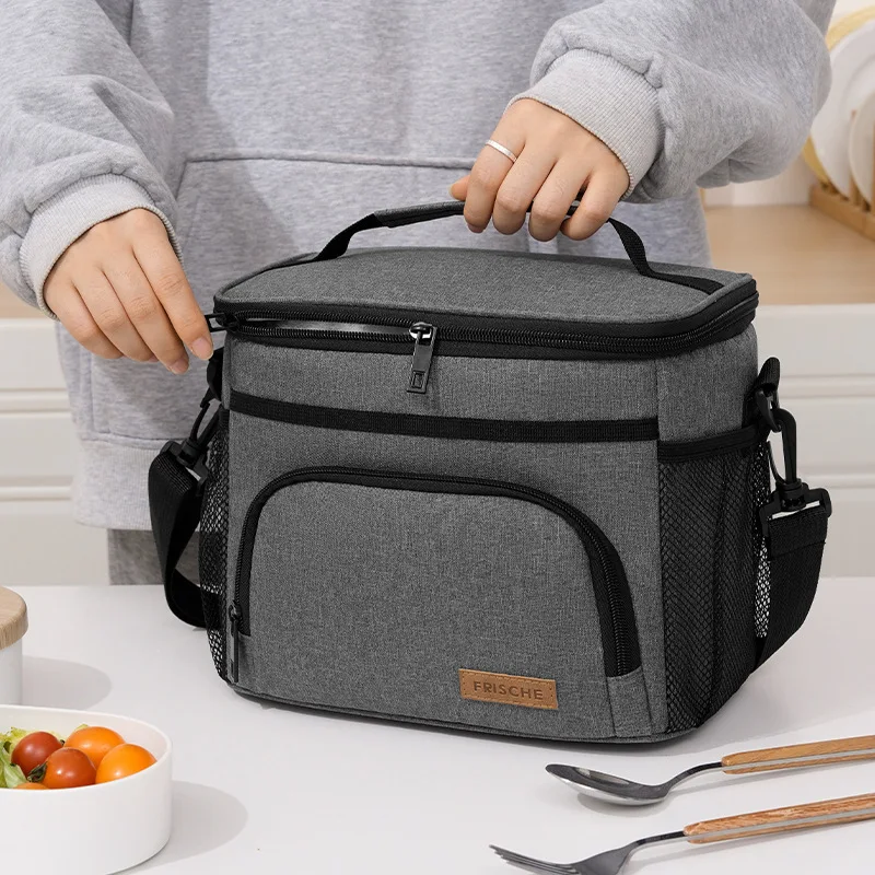 

Модная большая вместительная изолированная сумка для льда на одно плечо, герметичная рабочая сумка для обеда для кемпинга