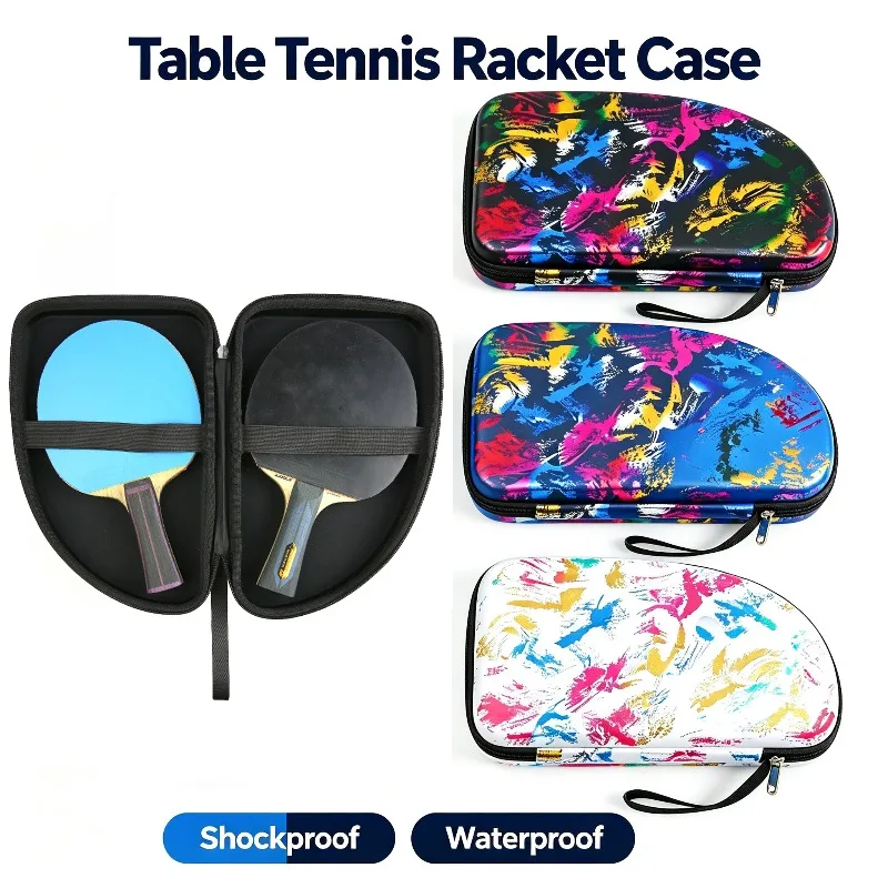 JOOLA Hard Shell Table Tennis Racket Case Rackets Storage Bag Waterproof Professional Ping Pong Racket Bag  Holds 2 Rackets