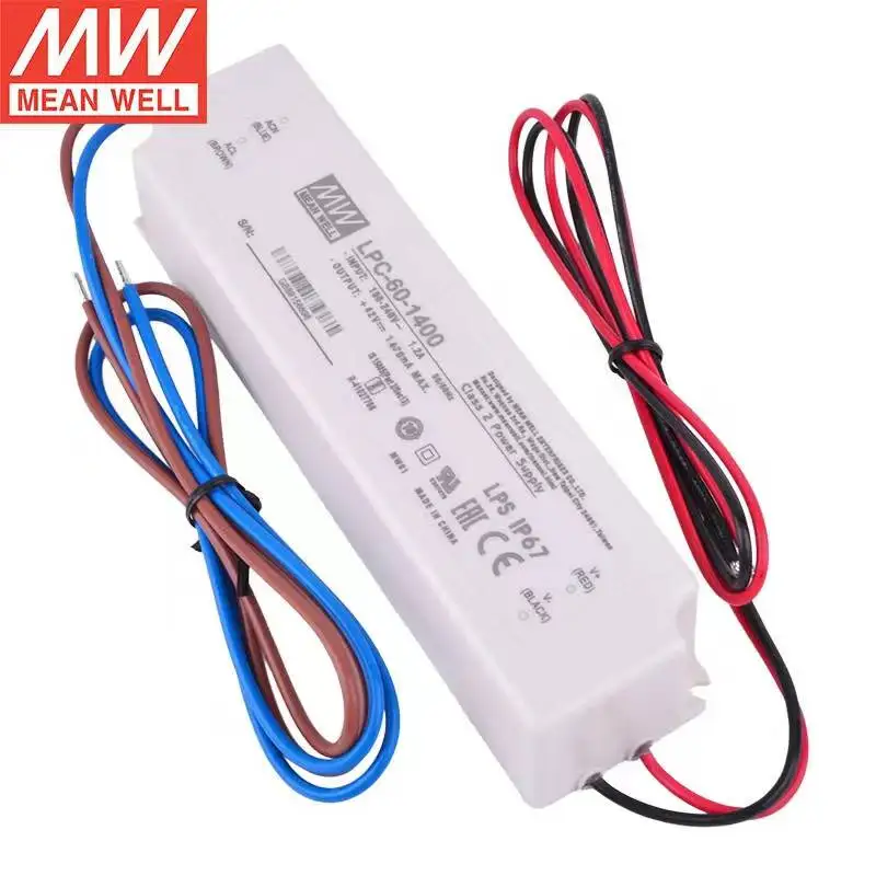 MEAN WELL LPC-60-1400 1400mA Constant Current Single Output Switching Power Supply LED Driver IP67  Brand New Original Authentic