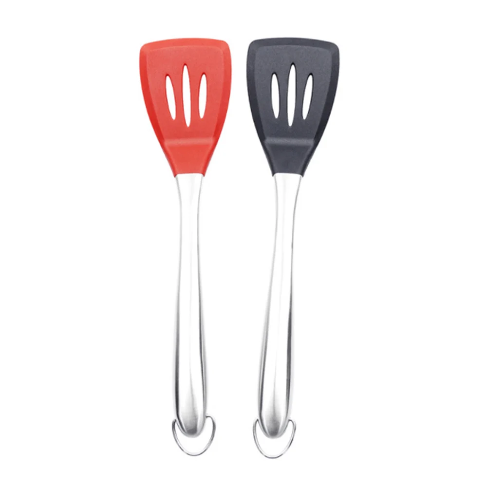 

Silicone Leak Spatula Nonstick Kitchen Utensils Stainless Steel Heat Resistant Cooking Tools Food Grade Silicone Home Kitchen