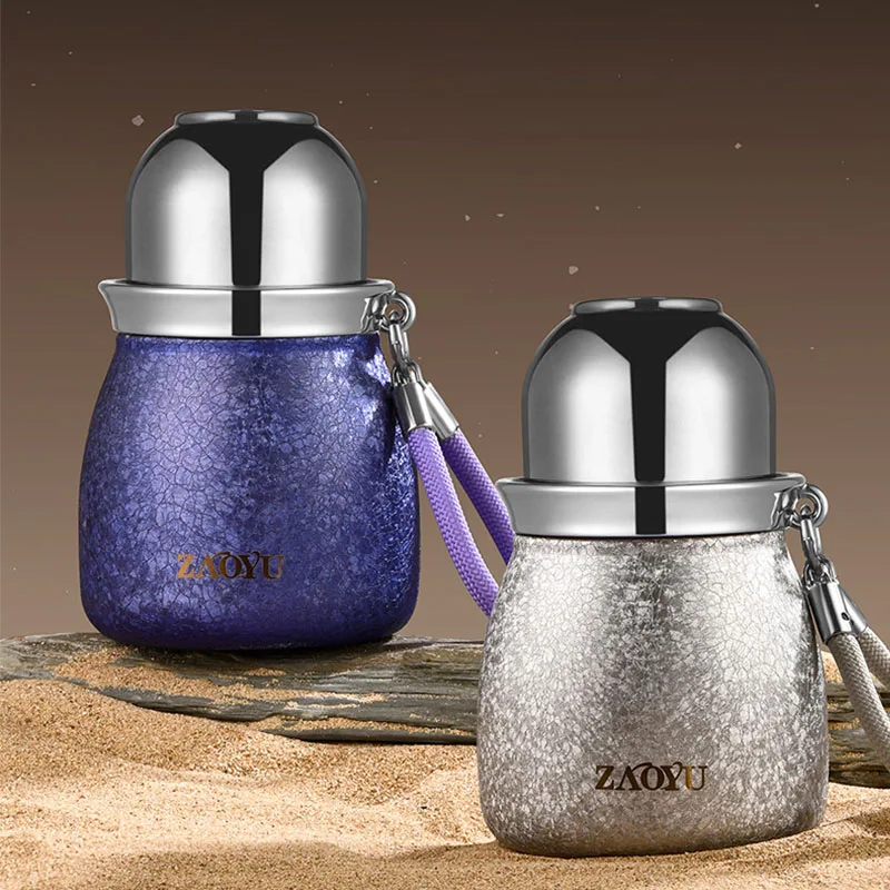 

Женская термобутылка для воды объемом 380 мл с ручкой, двухслойная нержавеющая сталь, внутренний вкладыш с титановым покрытием, вакуумный термос