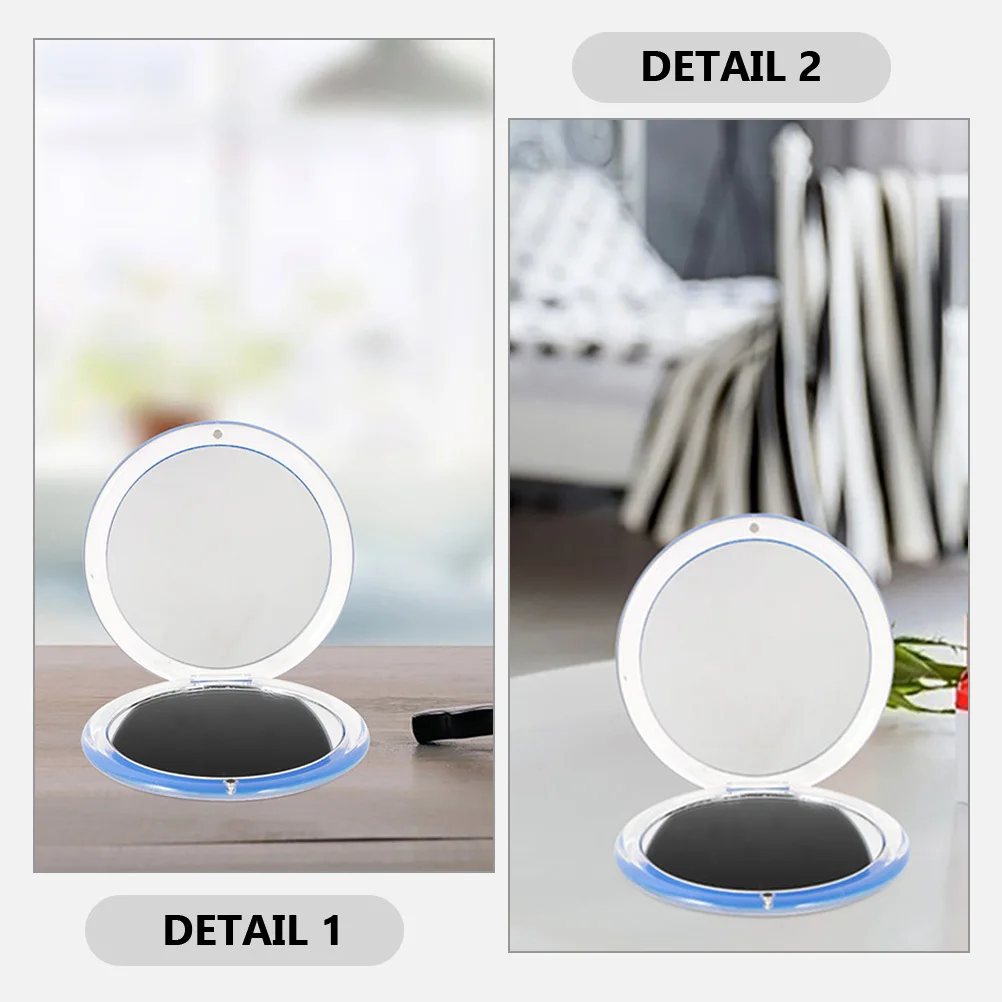 Reise-Klappspiegel, kompakter Spiegel, tragbar, Vergrößerungs-Make-up-Tasche, kleine Geldbörse, Handspiegel, Handspiegel, kompakte Spiegel