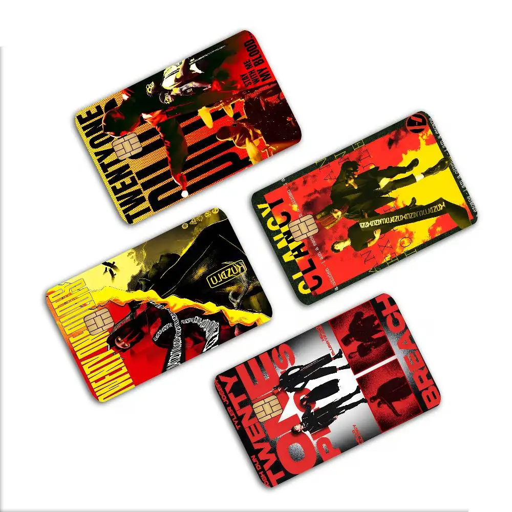 T-Twenty One Pilots Band Anime Cartoon Sticker Film Skin for Credit Card Debit Bank Bus Card