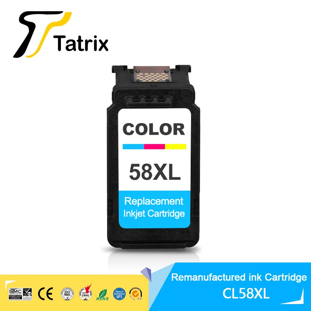 Imagem -03 - Tatrix Pg48 Cl58 Pg48xl Cl58xl Remanufaturado Cartucho de Tinta para Canon Pixma E408 E418 E468 E478 E488 E4280 Impressora