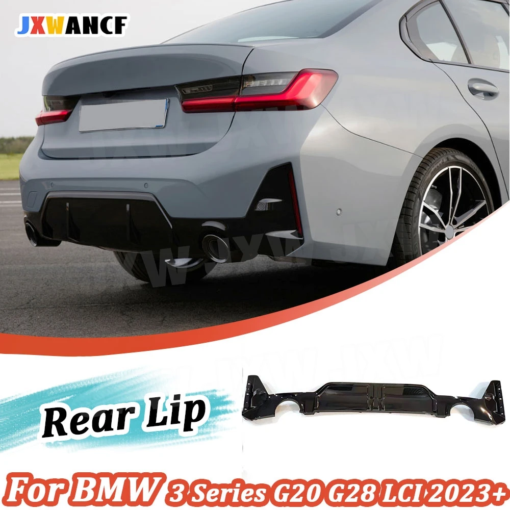 

JXWANCF задний диффузор, бампер, спойлер на подбородке, украшение автомобиля для BMW 3 серии G20 G28 LCI 340 2023 + задний бампер, диффузор для губ Bodykit
