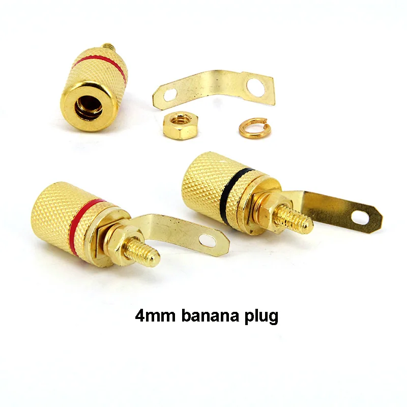 Terminal de conexión chapado en oro 306, conector de alimentación tipo banana de 4 mm, terminal de altavoz, terminal de audio W28