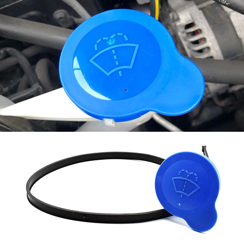 

1pc Blue Washer Bottle Cap 28913-JD00A For Nissan Qashqai J10 J11/ Dualis / Almera N16 With 61cm Rope ABS Plsatic Car Accessory