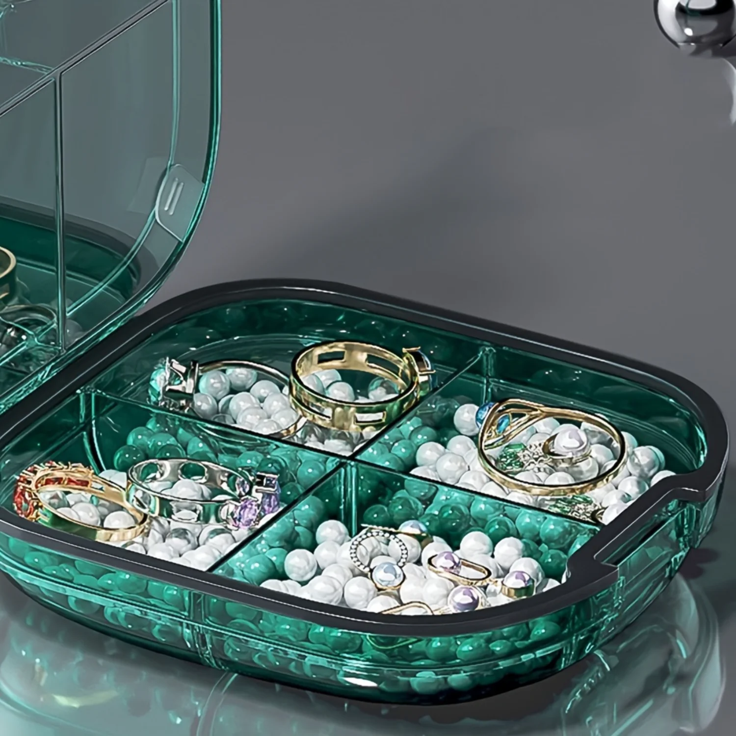 Scatola per medicinali da 1 pezzo a 7 griglie, portapillole portatile a prova di umidità, scatola per tablet compatta in plastica per viaggi all'aperto - Forniture