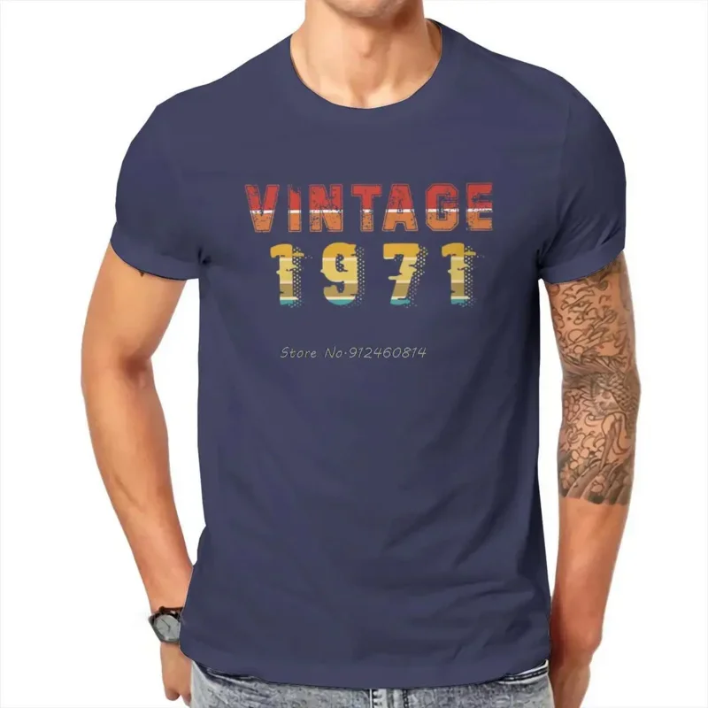 Vintage 1971 birthday gift essential T shirt vintage fashion cotton tshirt big sales Harajuku MEN'S oversize tees