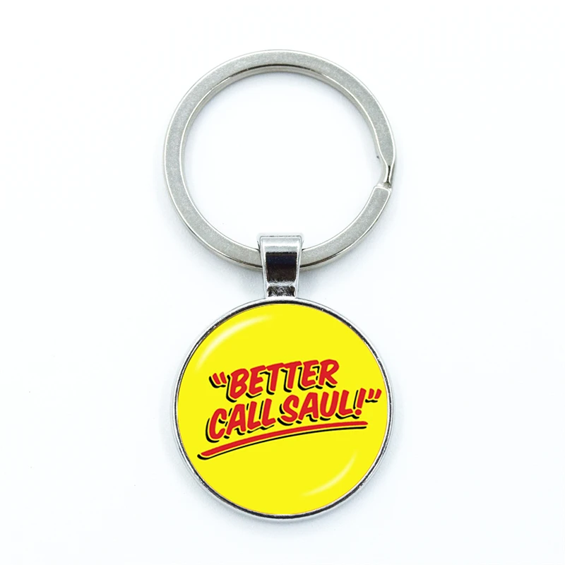 Better Call Saul TV Show Keychain Glass Dome Cabochon Key Chain Ring Jewelry Men and Women Fashion Accessories Gifts