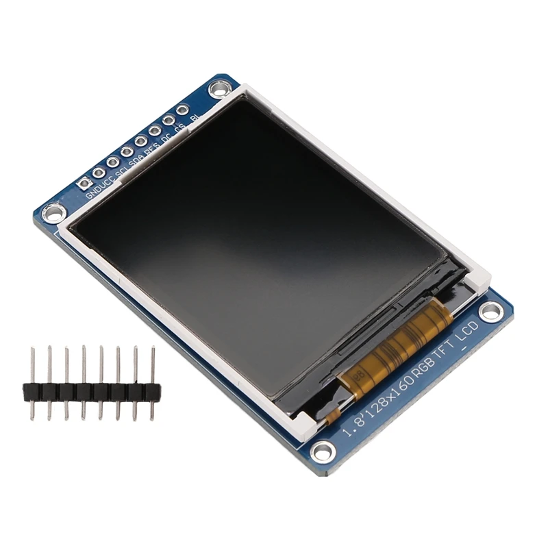 1.8 Inch LCD Display Module Full Color 128X160 RGB SPI TFT LCD Display Module ST7735S 3.3V Replace OLED Power Supply