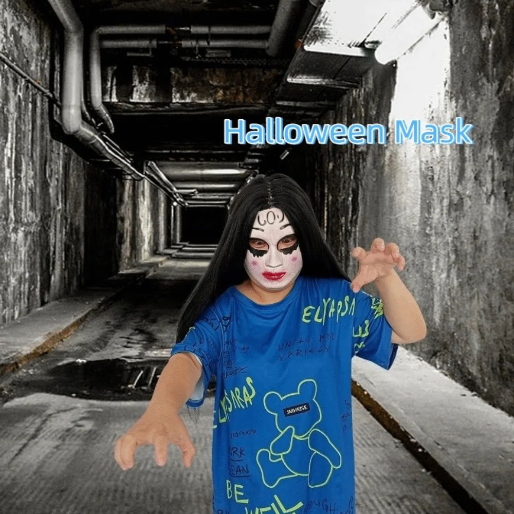 

Movie Prop Realistic Halloween Mask Comfortable Wear Plastic 3D Mask Scary Look Ghost Head Decoration Haunted House