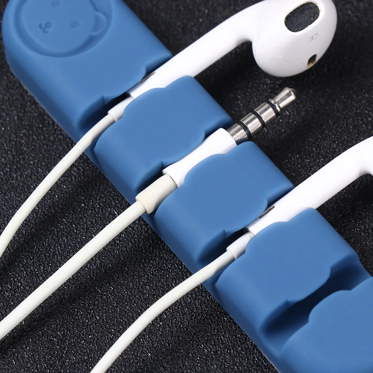 2Pcs Cable Organizer Data Line Management Self Adhesive Cord Clips Desk Holder Wire Cord Organizer Silicone Clips White Black