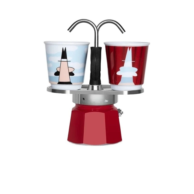 Mocha Pot Art Double Enjoy Coffee Pot Wedding Birthday Gift Italian Hand Pot