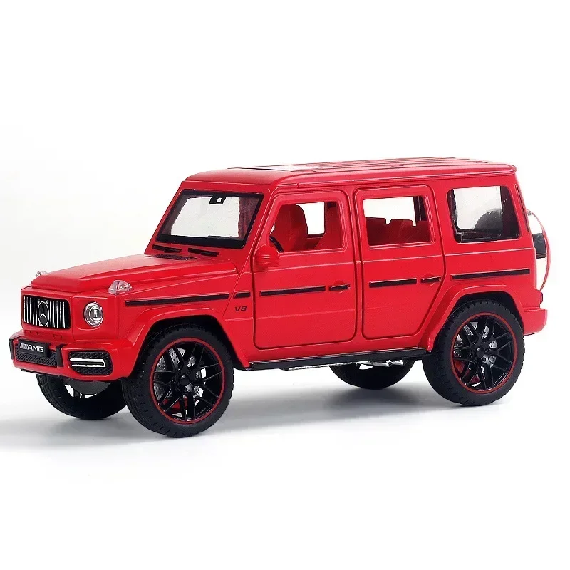1:22 AMG G63 Off-road Car Simulation Diecast Metal Alloy Model Car Sound Light Pull Back Collection Kids Toy Gifts