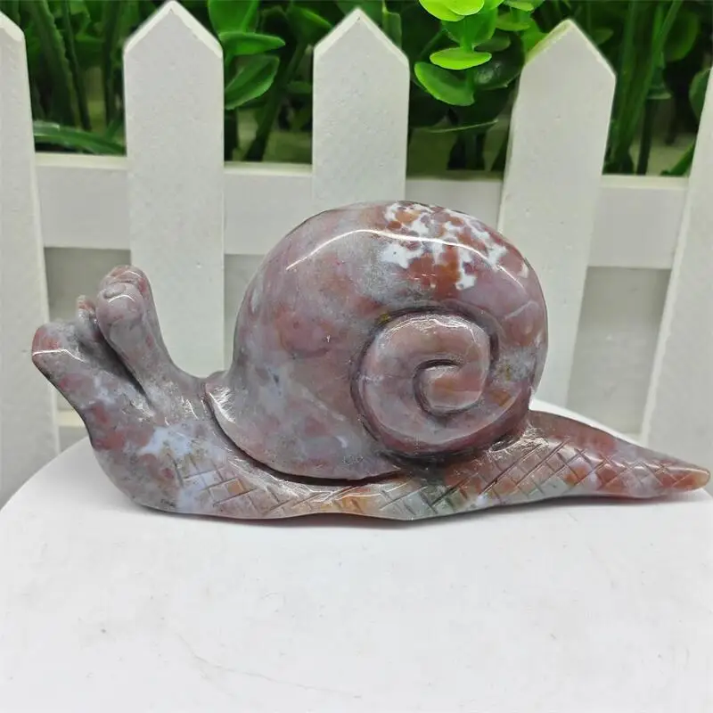 Natural Ocean Jasper Carving Reiki Healing Fengshui Stone Gift Home Office Decoration Gift 1PCS