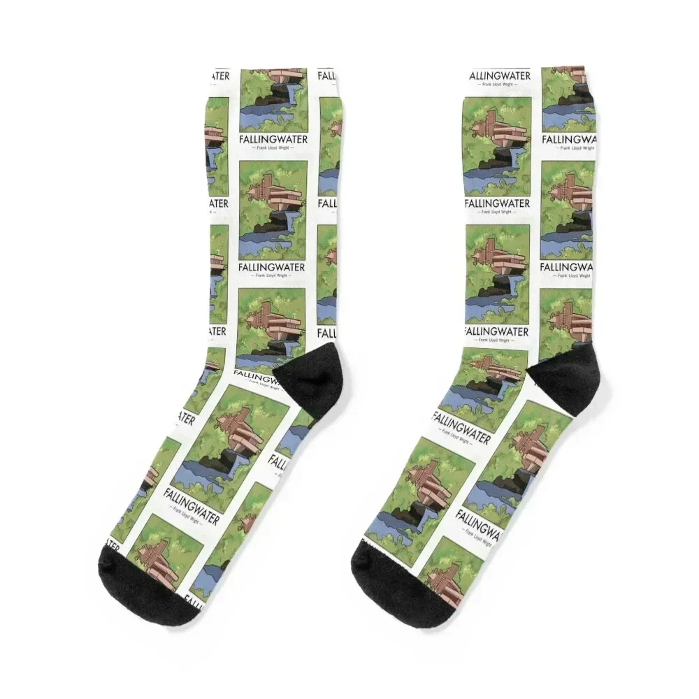 

Fallingwater Socks funny sock designer brand Hiking boots Women's Socks Men's