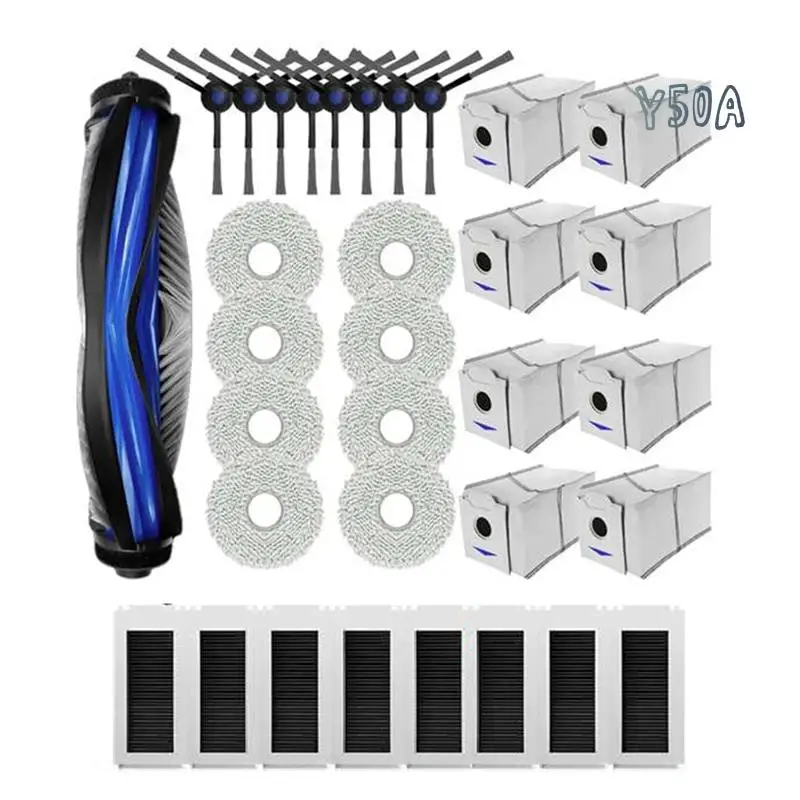 

Y50A-For Ecovacs Debot N30 OMNI / N30 PRO OMNI Vacuum Cleaner Replacement Brush Filter Dust Bag Cloth Cover Kit