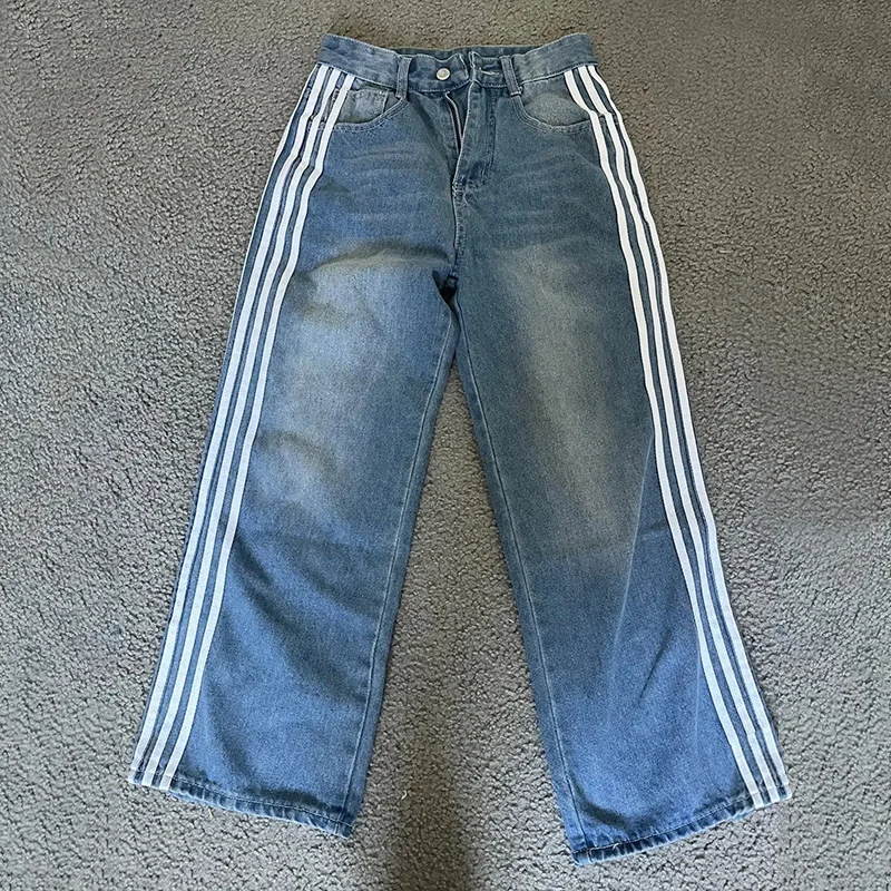 Y2K Baggy Jeans Splicing Embroidery High Quality Jeans Fashion Women Sweatpants Casual Streetwear Hip Hop Men Wide Leg Trousers