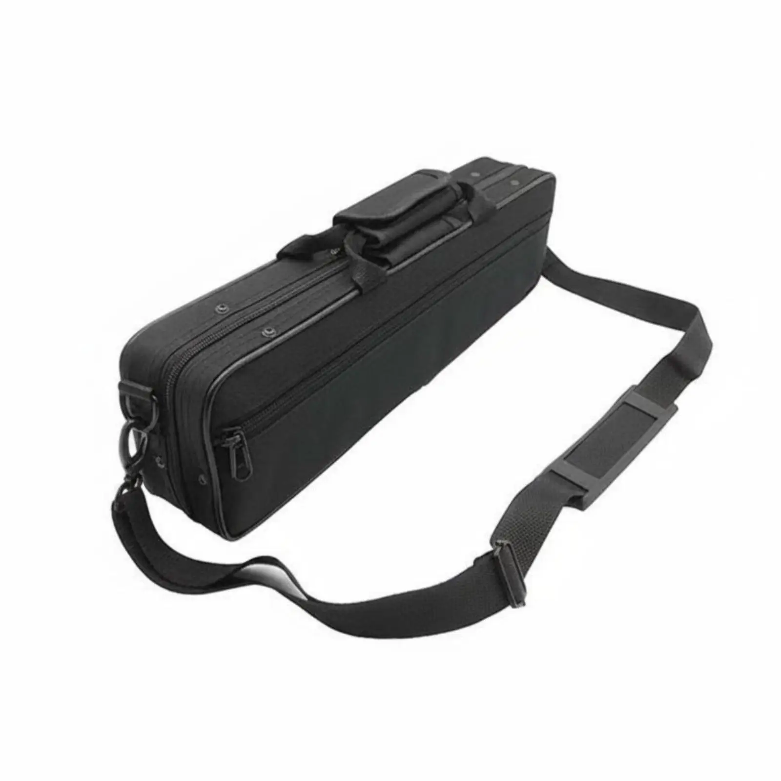 Flute Carrying Case Shockproof Oxford Cloth Instrument Box with Inner Cushion for Safe Transit and Storage
