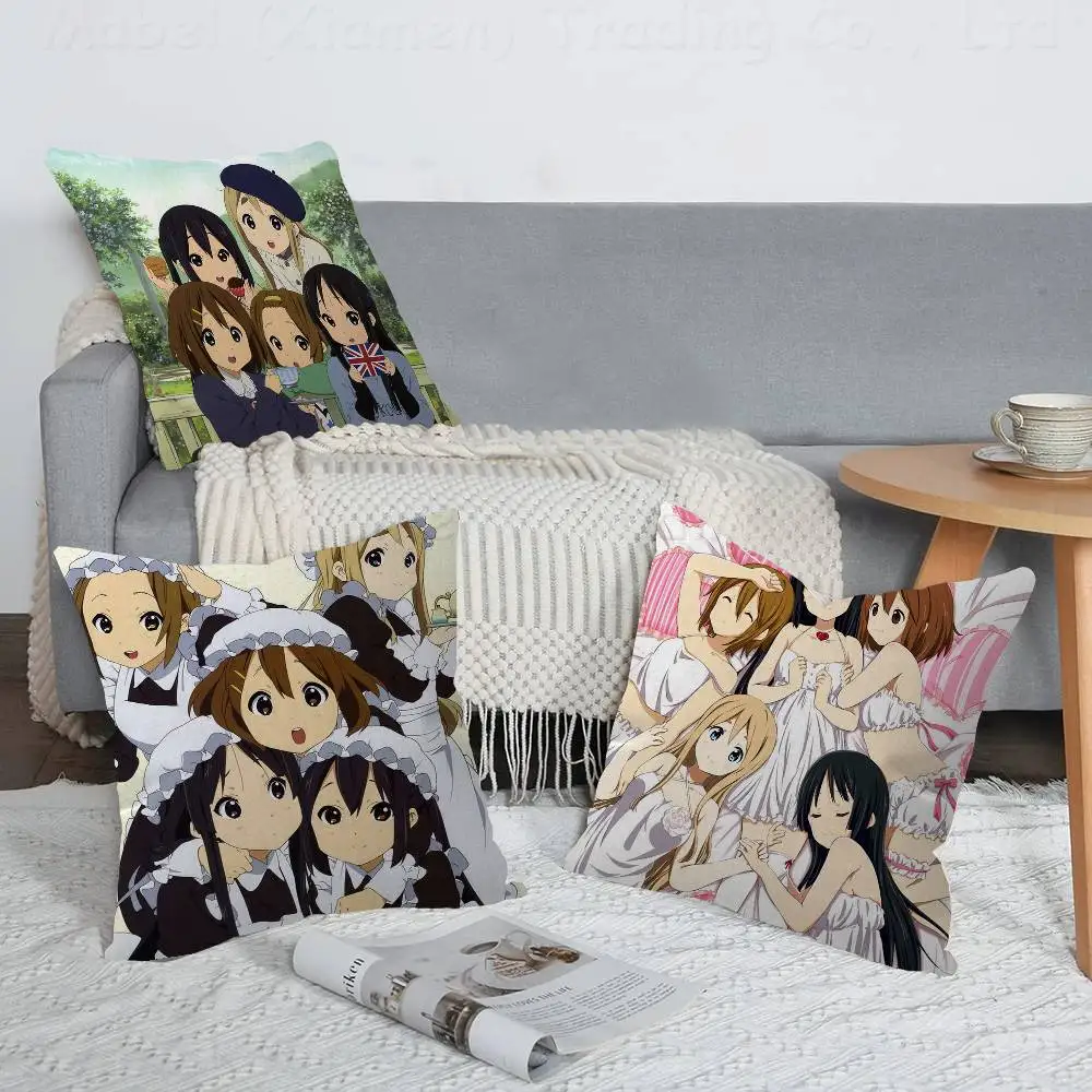 Anime K-ON! Pillowcase Toon Gift Cushion Cover Bedroom Home Sofa Chair Seat Decor Pillow Case