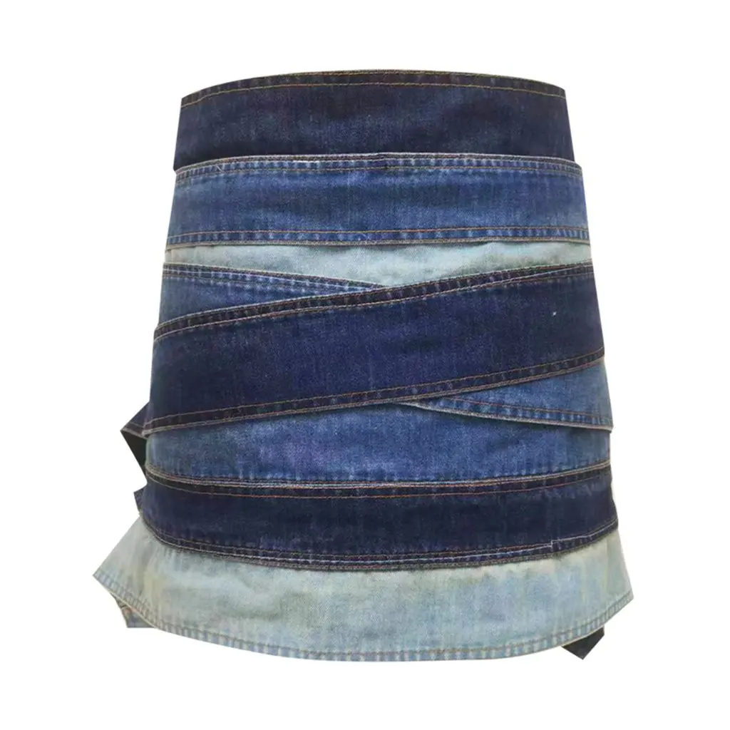 

Design Sense Niche Mini Skirt Heavy Washed Ancient Silver Japanese Buckle Belt Low Waist Denim Short Fashion Autumn