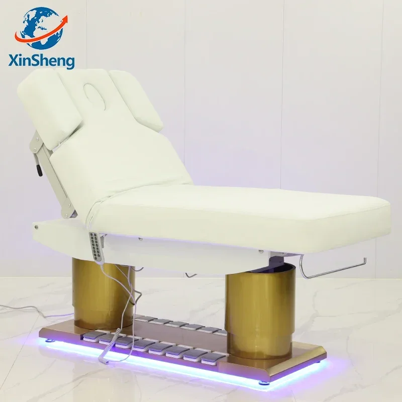 

XinSheng Electric Lift Adjustable Beauty Care Bed & Chair Plug in Heating Beds Keep Warm Salon Commercial Furniture