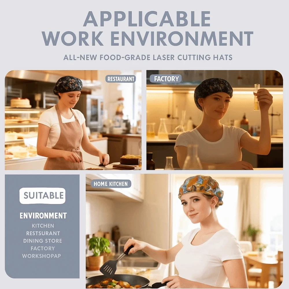 Elastic Mesh Dust-proof Food Work Cap Unisex Style Mesh Caps Oil Proof Chef Cap Breathable Design Elastic Head Cover Chef Hat