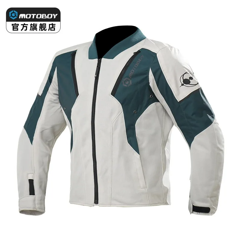 Summer Breathable Mesh Casual Motorcycle Riding Jacket MOTOBOY Anti Fall Racing Biker Commuter Protective Outerwear For Men