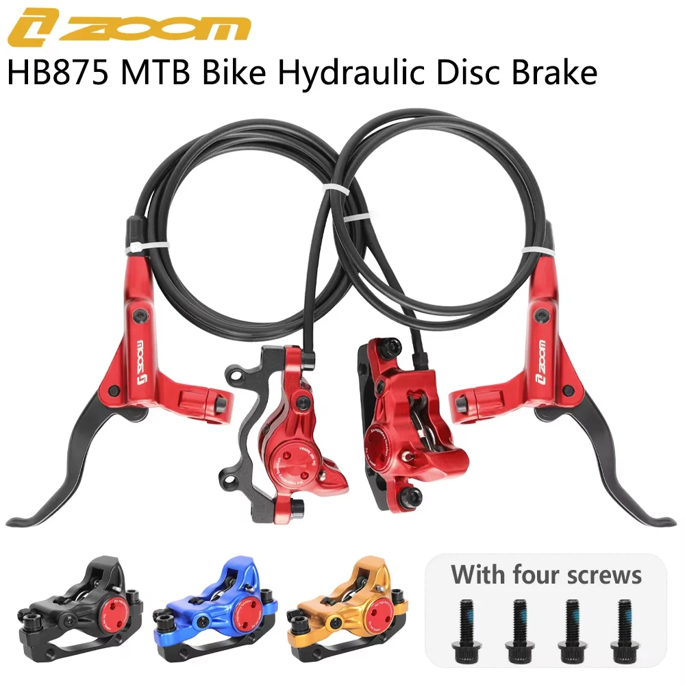 ZOOM HB875 Hydraulic Disc Brake Left Front 800mm Right Rear 1400mm Mountain Bike Oil Pressure Brake Caliper Cycling Parts