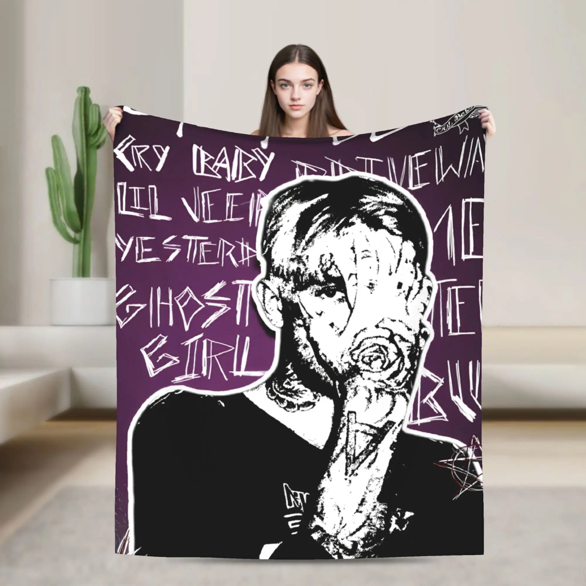 Lil Peep Love Super Soft Blanket  Decorative Plush Throw Blanket Graphic Living Room Flannel Bedspread Sofa Bed Cover