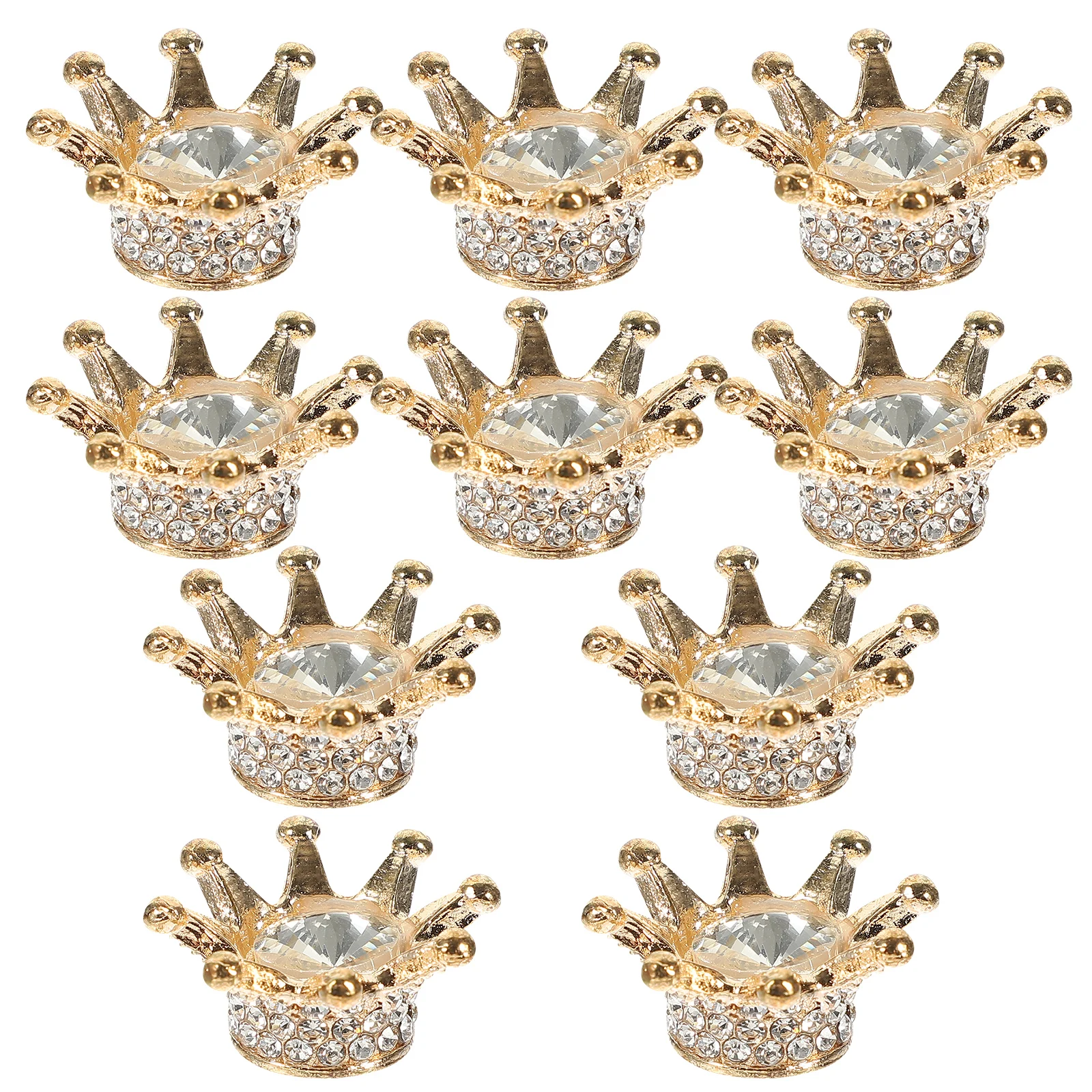 

Fine Crafted Alloy Crystal Rhinestone Crowns Beads Jewelry Accessories Hair Accessories Decoration Supplies 10Pcs