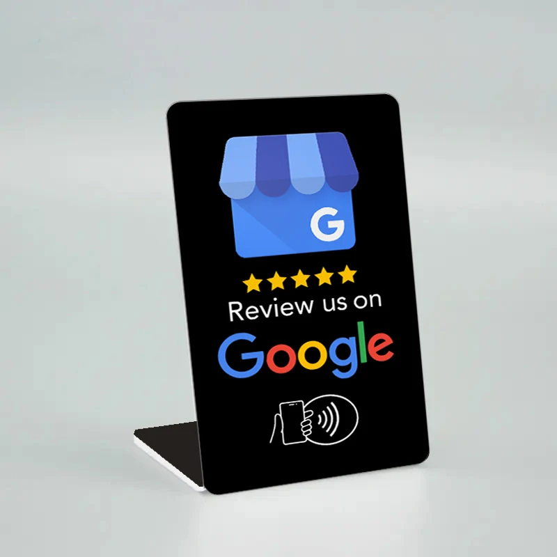 Imagem -03 - Nfc Programável Google Review Card Exibir Cartão Bending Nfc Table Display Review