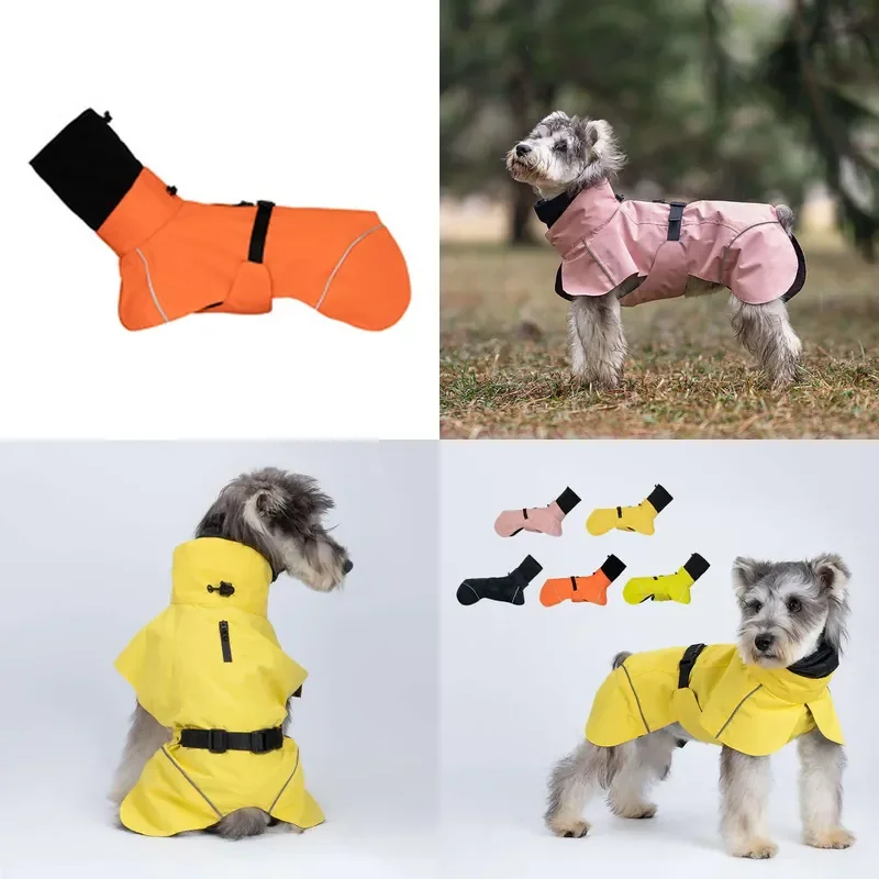 Waterproof Dog Raincoat Jacket for Small Medium Large Pets Corgi Golden Retriever Teddy Bear Outdoor Walking Apparel