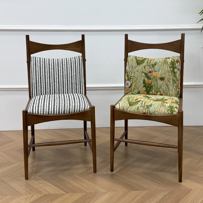Simplicity Restaurant Café Chairs Kitchen Backrest Living Room Makeup Café Chairs Retro Wood Furniture Koffiestoel MH40KFY