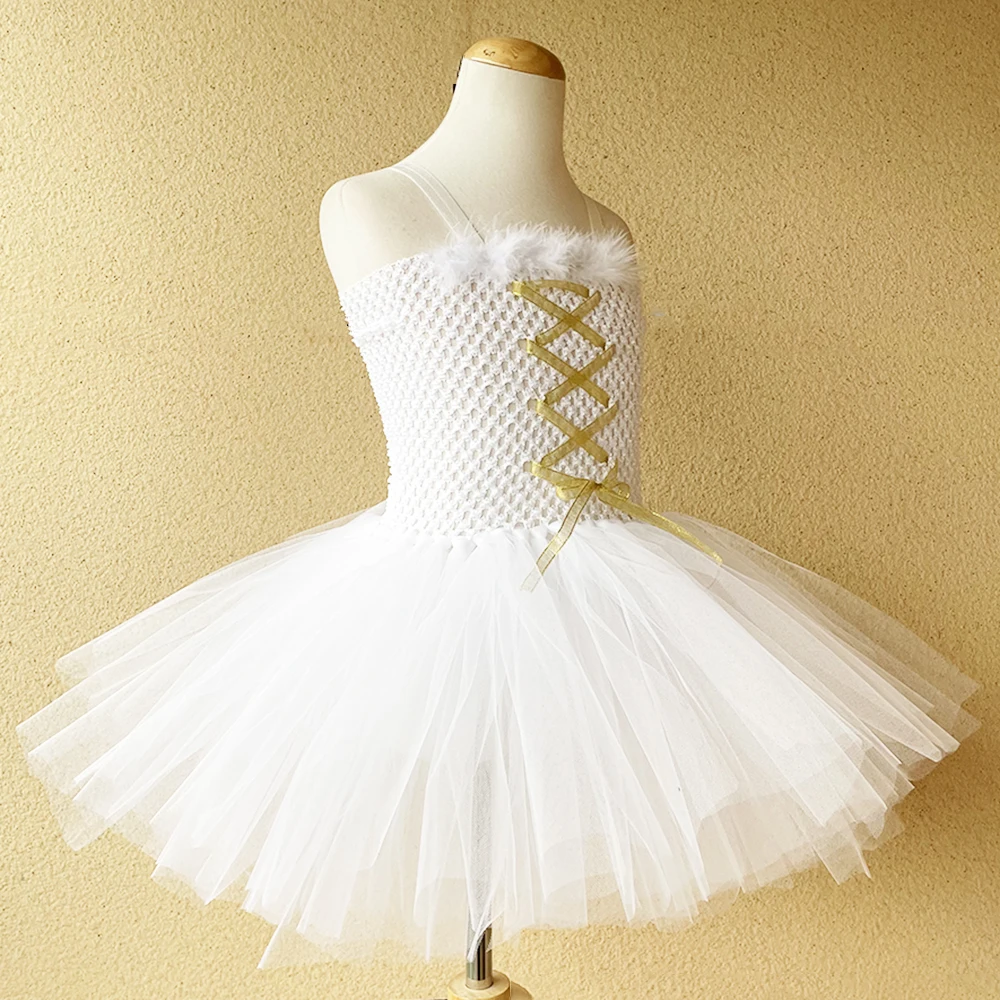 White Angel Heaven Christmas Fancy Dress Up Costume for Cosplay Halloween Party Tutu Dress Princess Fairy  Outfit