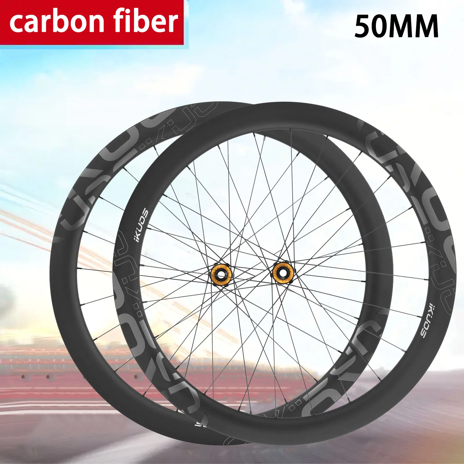

Комплект карбоновых колес, ступица с храповым механизмом для горного велосипеда, 50 мм, 24 отверстия, колесная пара, центральный замок, 6 болтов, широкие колеса, велосипедные диски из волокна Mtb