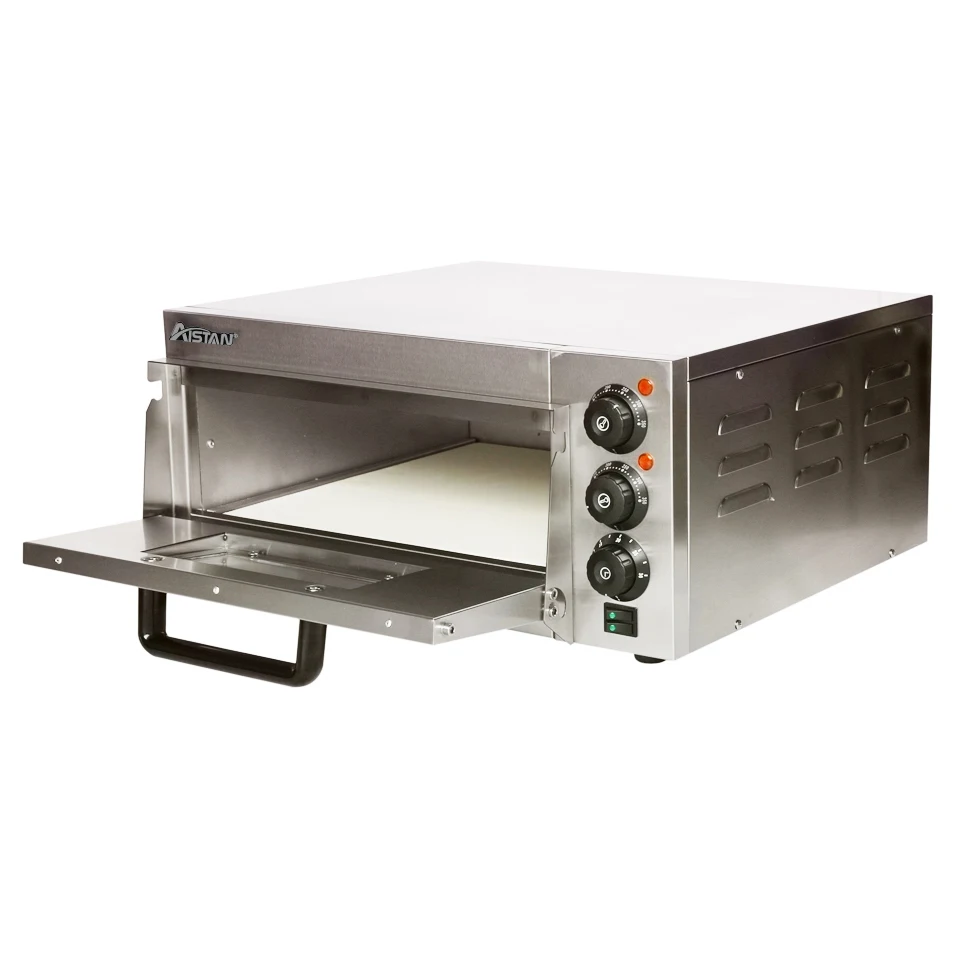 

EP1ST Electric Timer Stone Baking Oven Stainless Steel Double Layers Bakery Oven Commercial Kitchen Pizza Oven