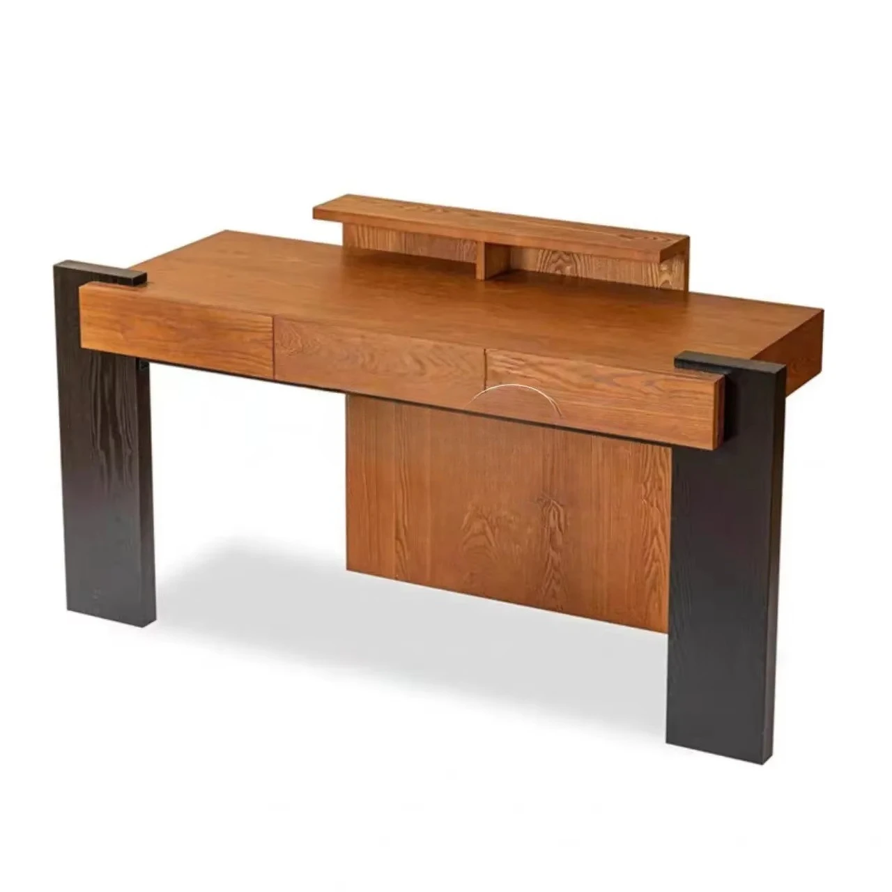 retro solid wood desk study computer desk creative office desk