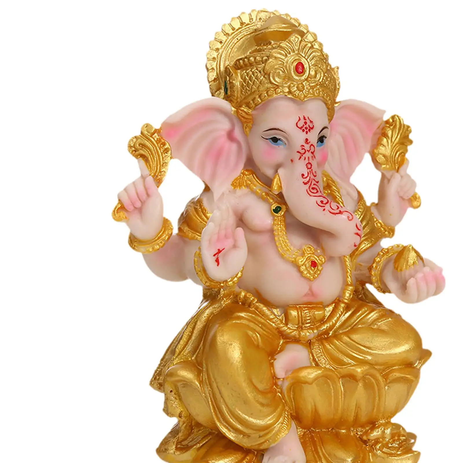 Unique Elephant Buddha Statue Resin Figurine Artwork Desk Sculpture for Nepali Buddhist Home Decoration