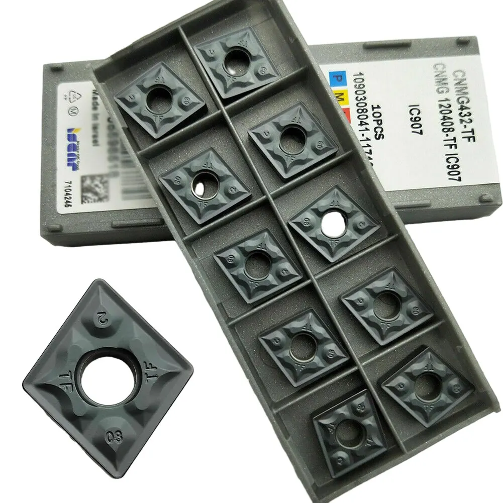 

High Performance 10pcs CNMG432TF CNMG120408 TF IC907 Carbide Inserts for CNC Internal Turning (122 characters)
