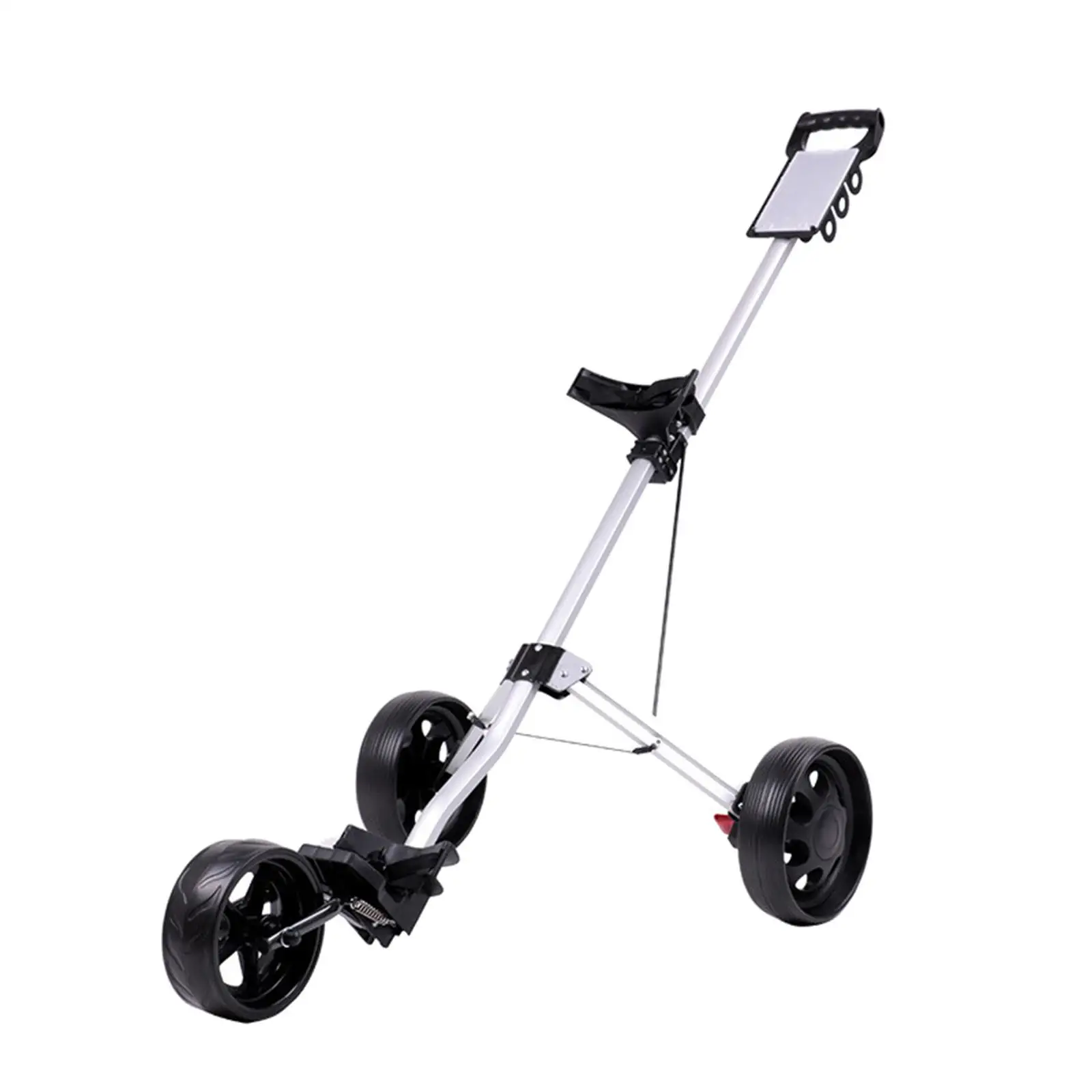 

Golf Walking Pull Cart with Scoreboard Caddy Cart for Golf Bag Lightweight Folding 3 Wheel Aluminum Alloy Golf Bag Pull Cart