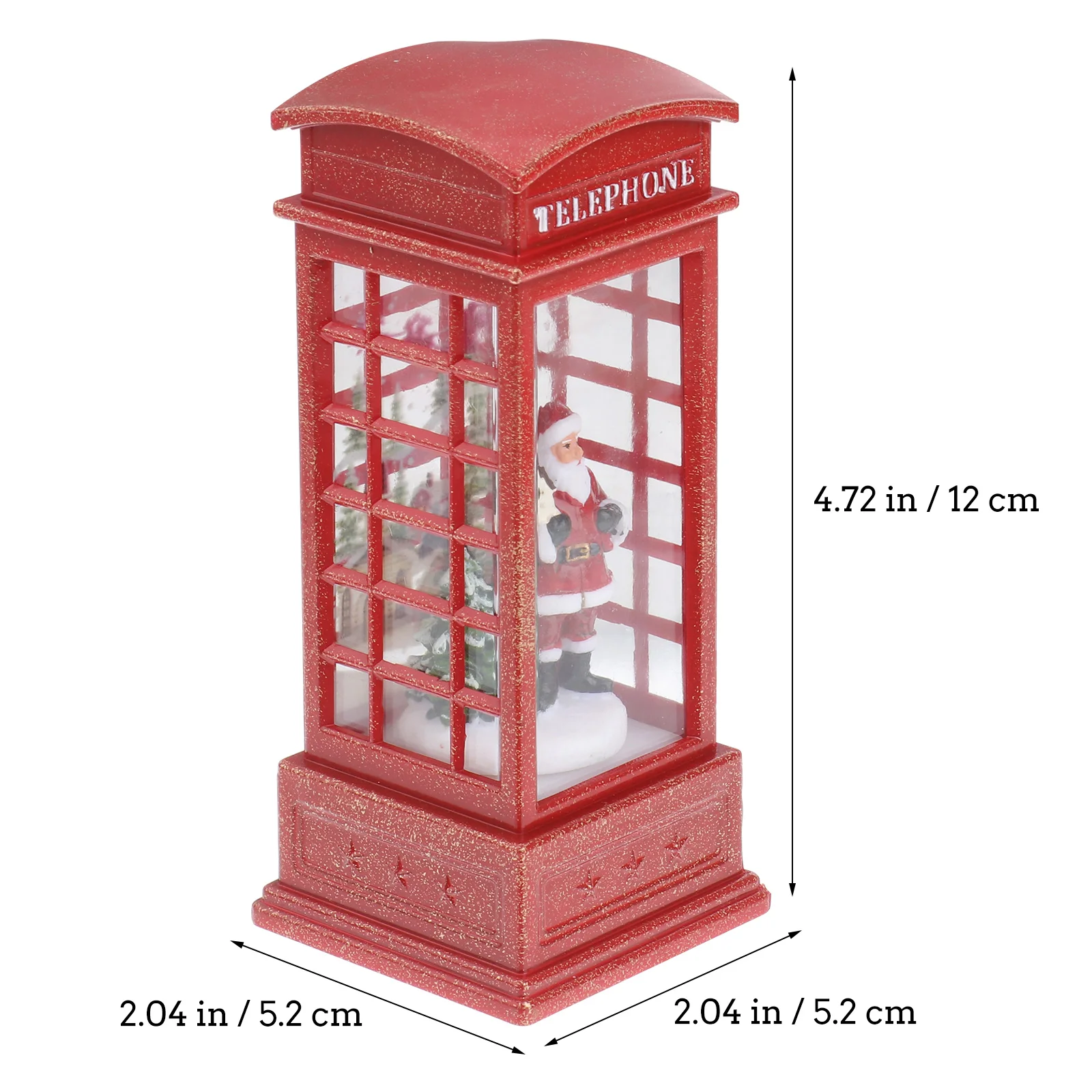 

Vintage Telephone Booth Flame Lamp Props LED Home Decor Light Christmas Night Table nament High Quality Plastic Electrical