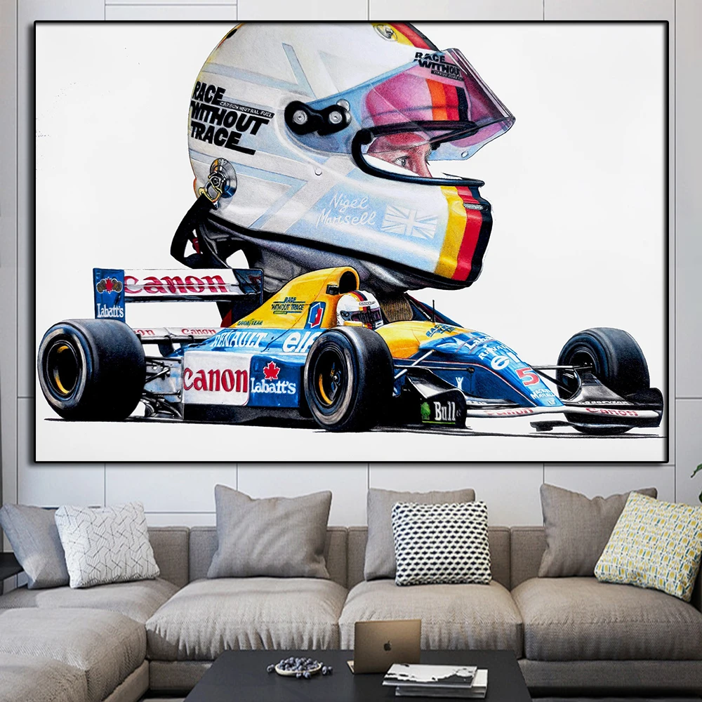 Sebastian Vettel 2022 Formula-1 Williams Canvas Painting Poster Wall Art Print Picture For Living Room Office Decoration Gift