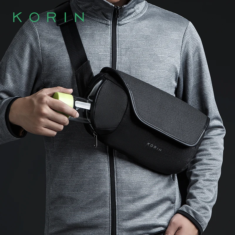 High Quality KORIN Multifunction Crossbody Bag Cut-resistant Waterproof Running Sports Waist Bags Messenger Chest Bag for gift